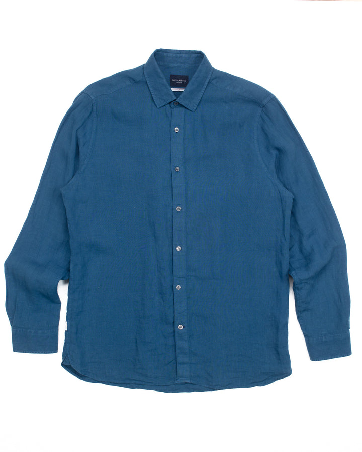 Blue Linen Shirt #1804