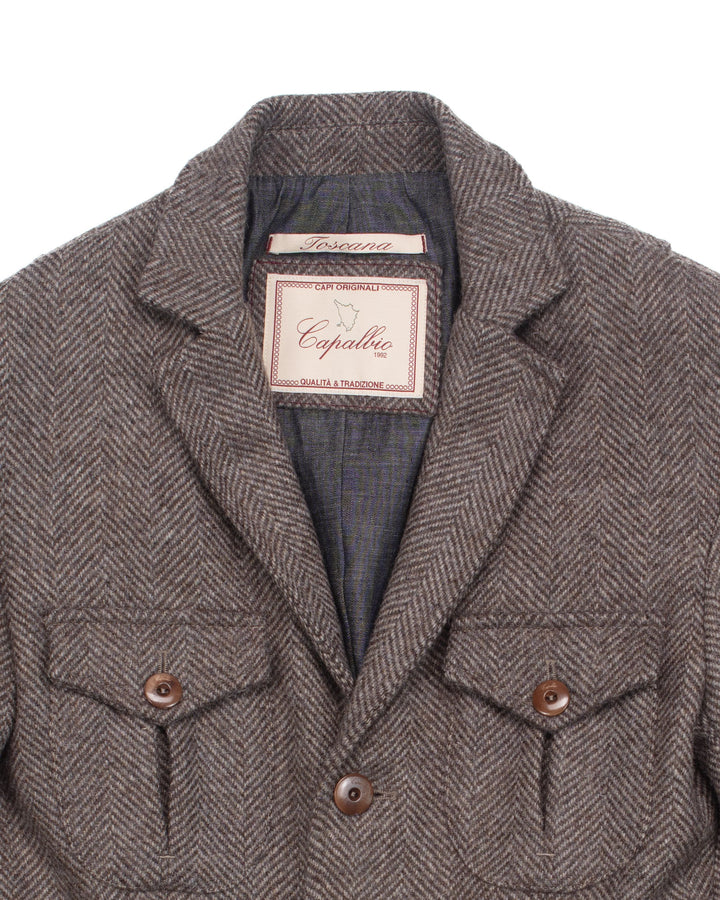 Herringbone Wool Field Jacket #1802