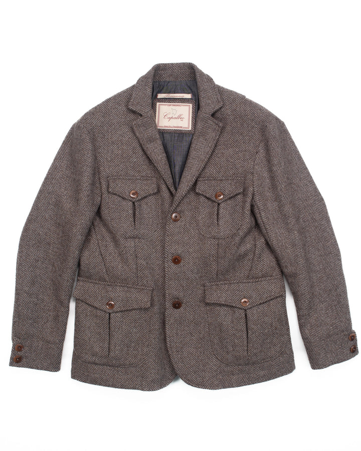 Herringbone Wool Field Jacket #1802