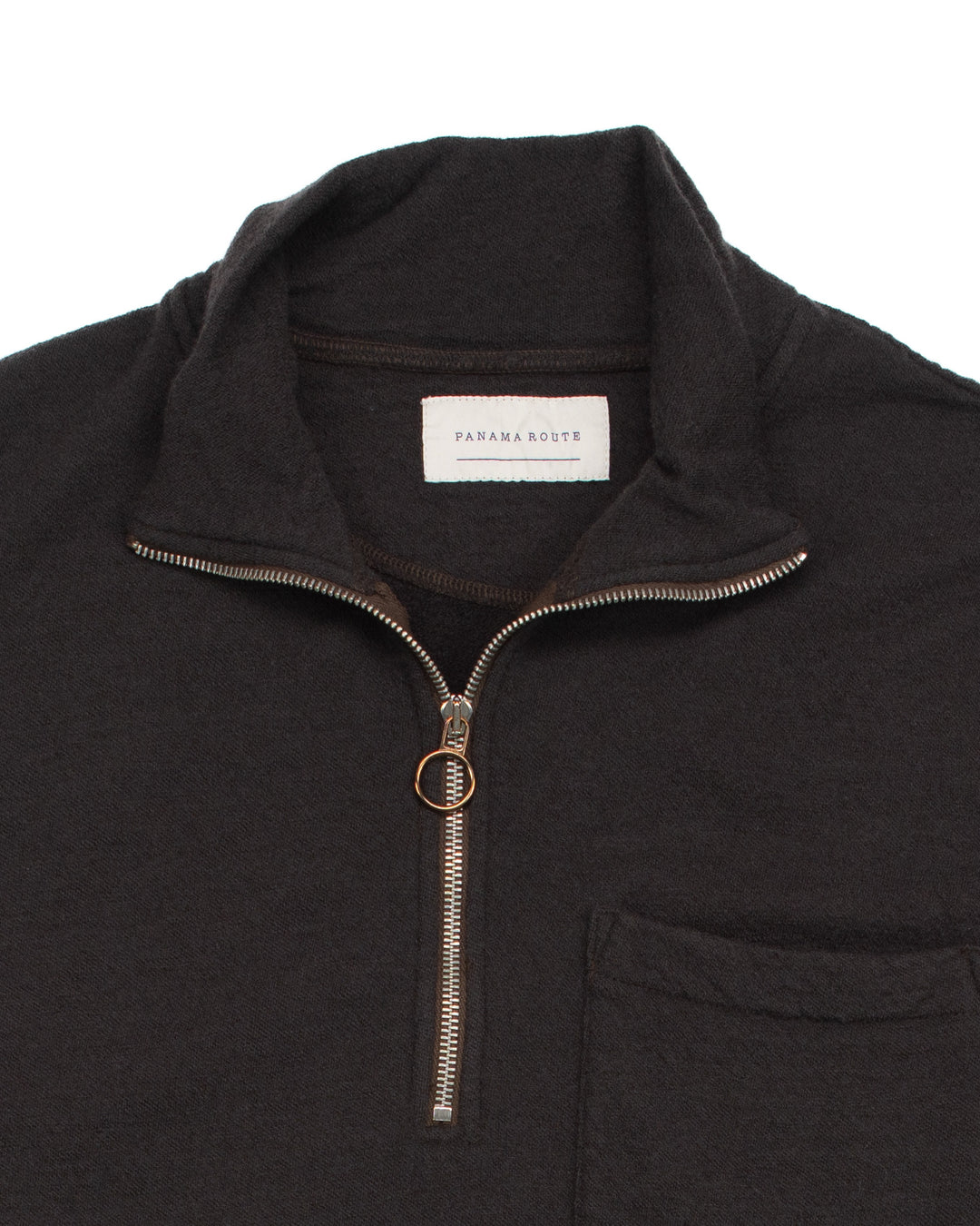 The Arnold Half Zip in Brown Wool