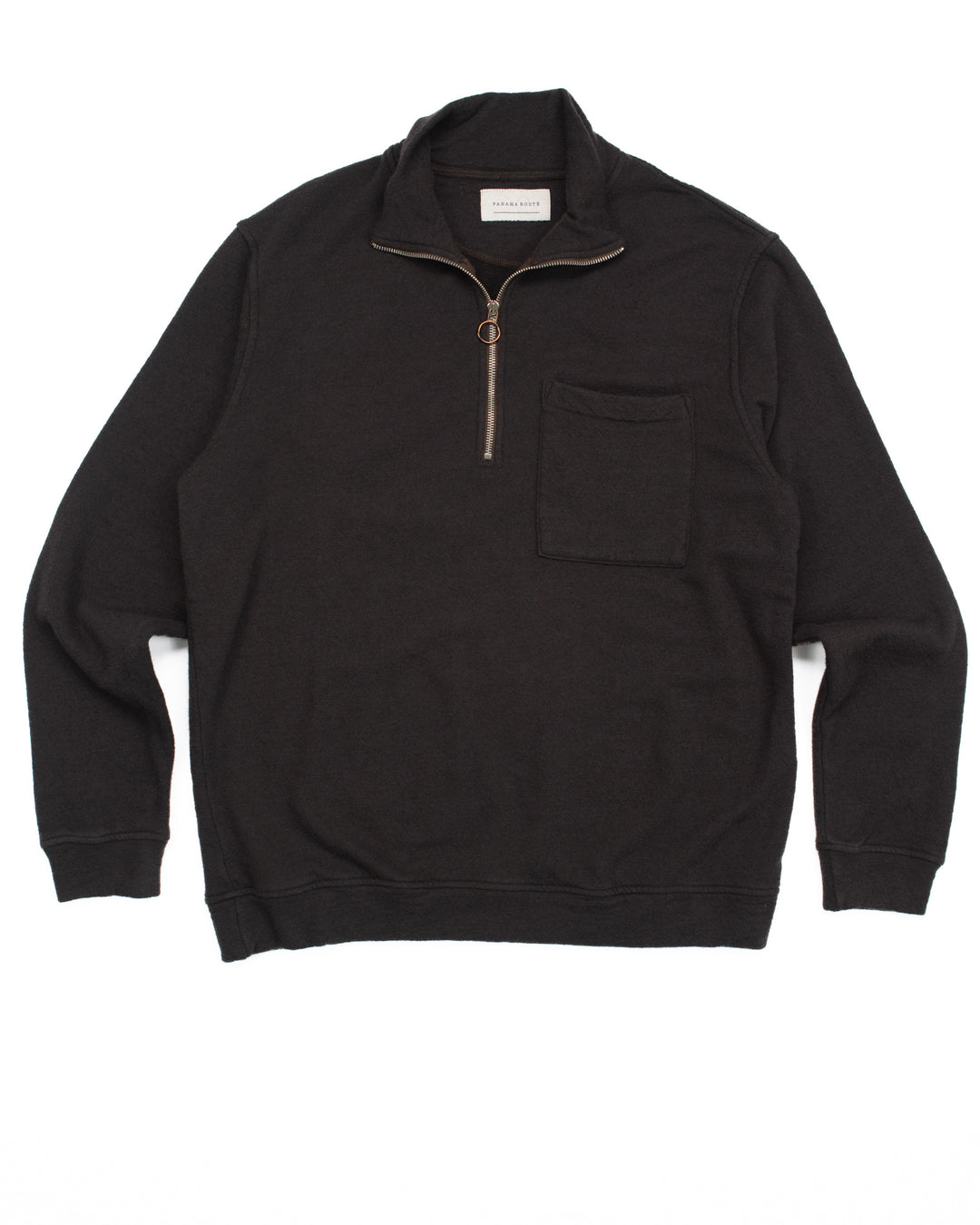 The Arnold Half Zip in Brown Wool
