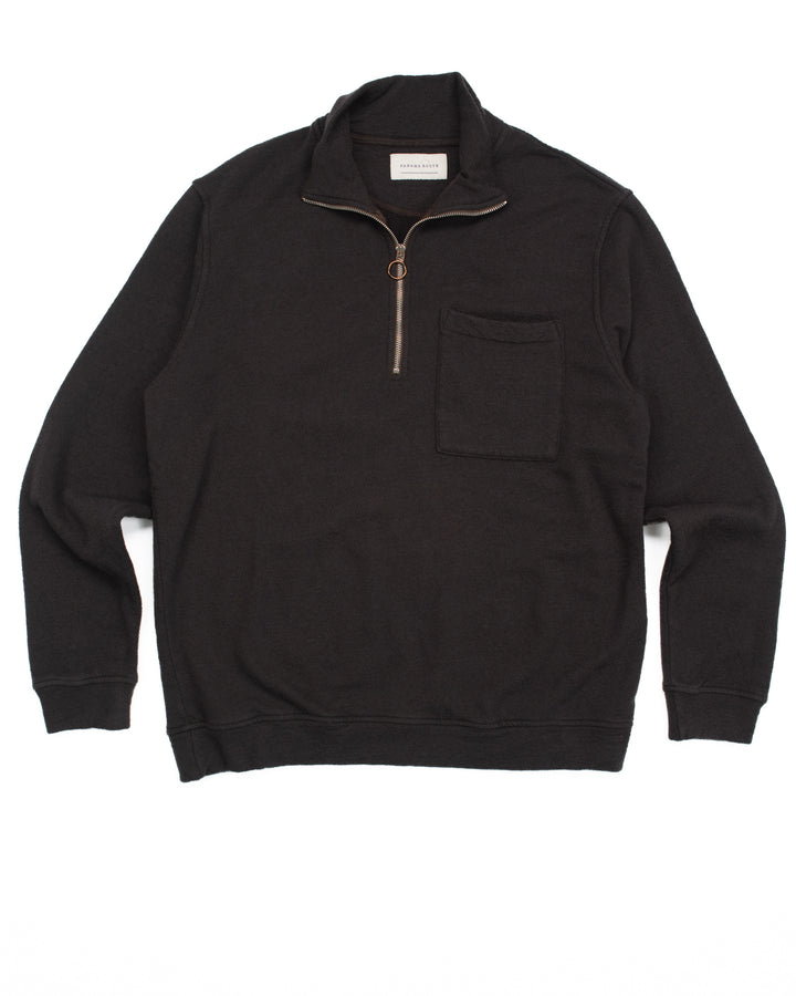 The Arnold Half Zip in Brown Wool