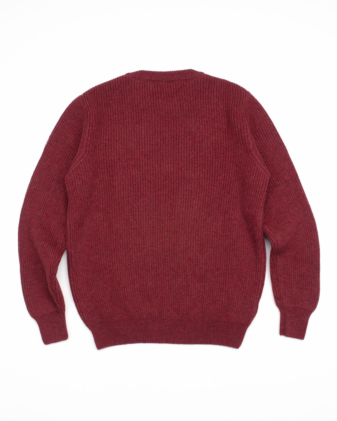Ribbed Crewneck in Cherry