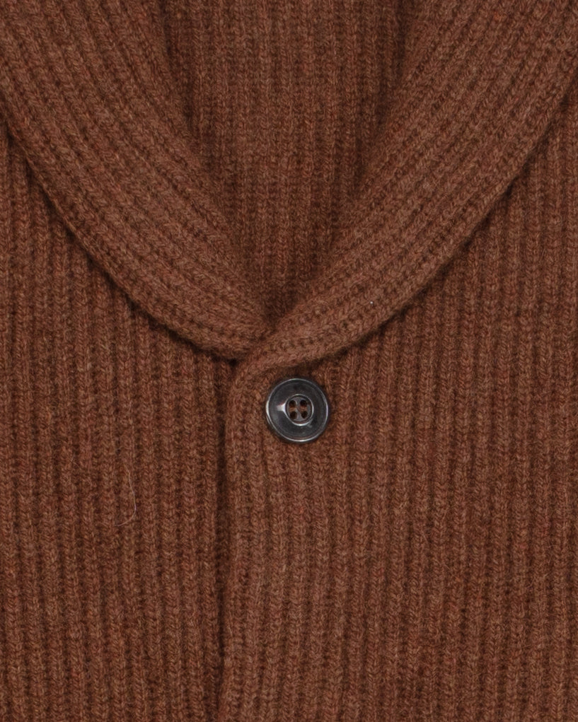 Shawl Collar Cardigan in Chocolate