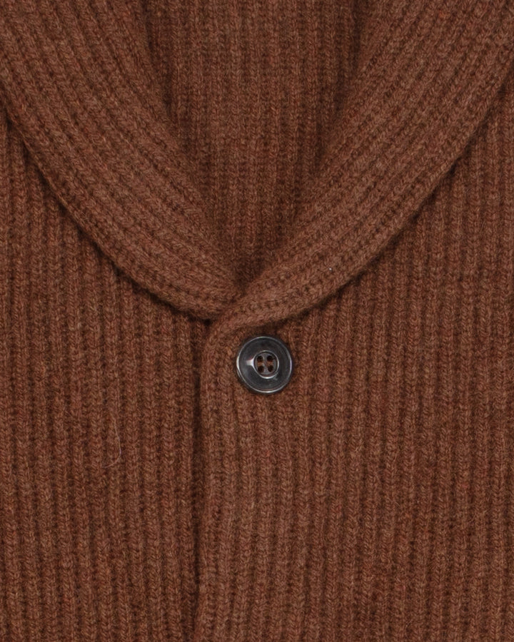 Shawl Collar Cardigan in Chocolate
