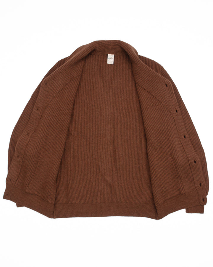 Shawl Collar Cardigan in Chocolate