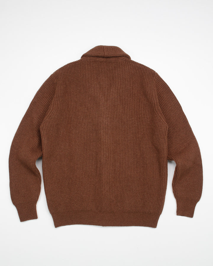 Shawl Collar Cardigan in Chocolate