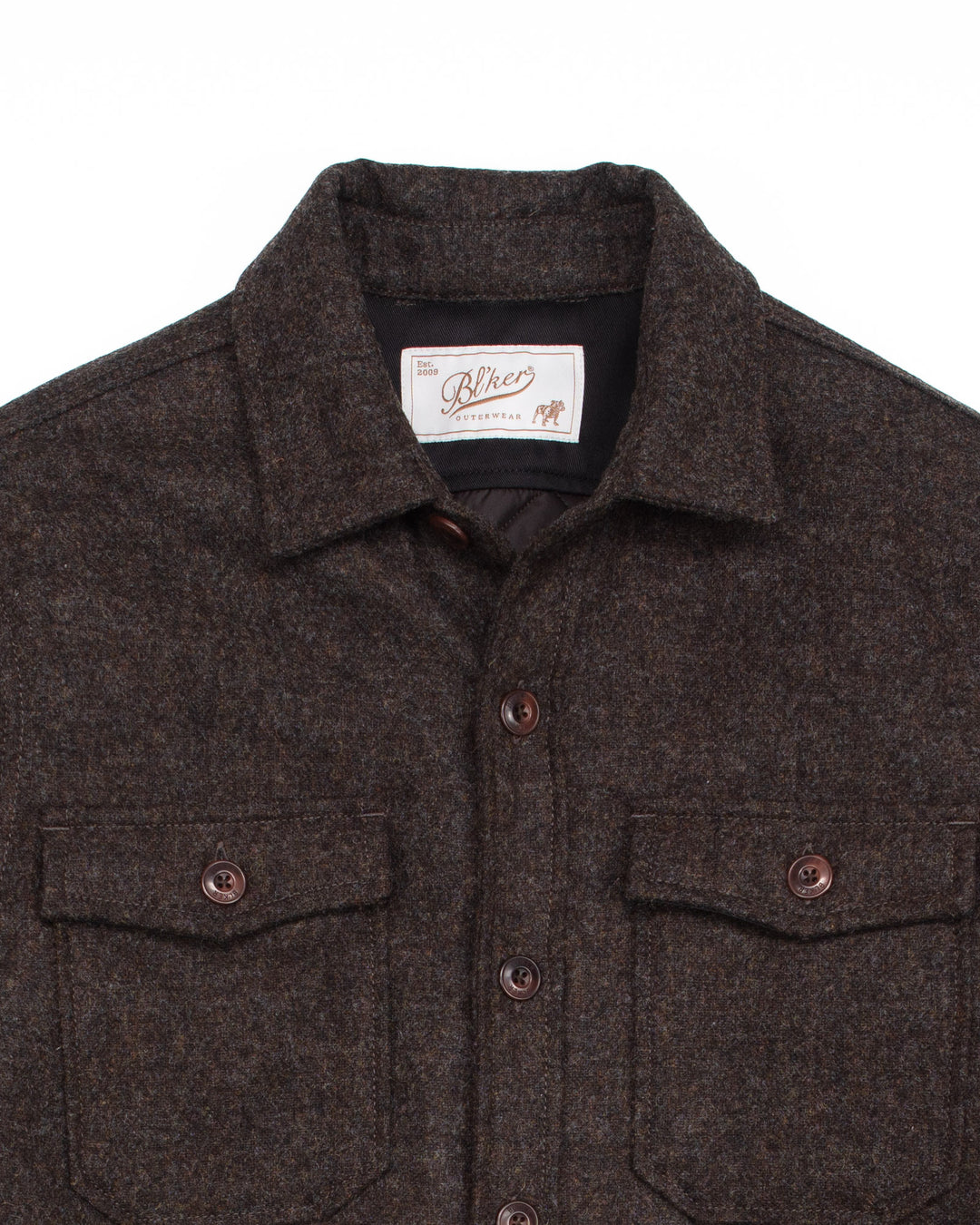 The Hunter Lined Overshirt in Brown Donegal