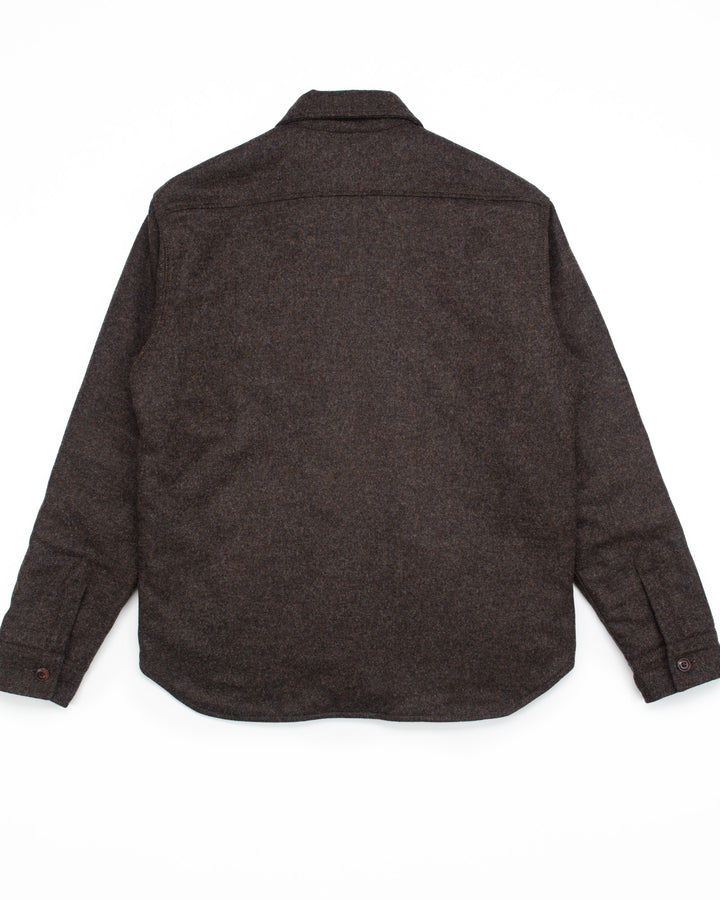 The Hunter Lined Overshirt in Brown Donegal