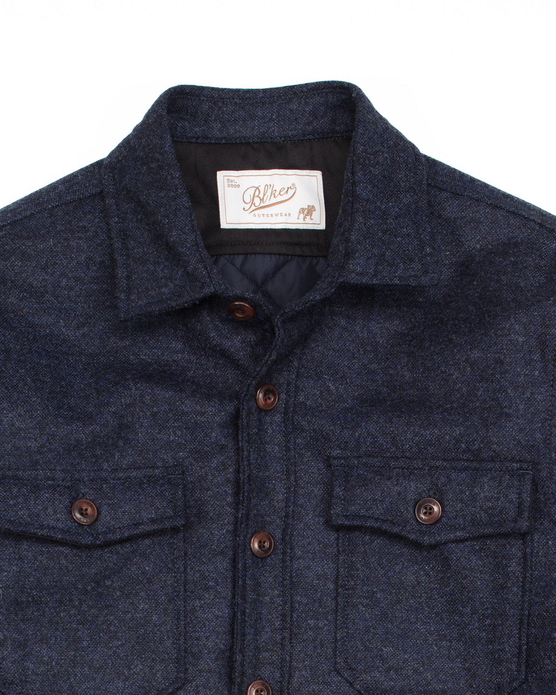 The Hunter Lined Overshirt in Navy Donegal