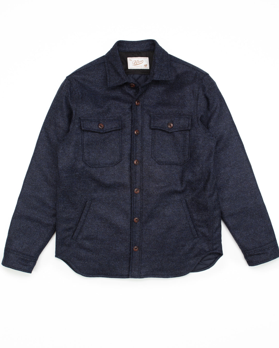 The Hunter Lined Overshirt in Navy Donegal