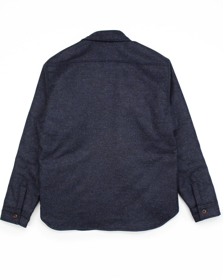 The Hunter Lined Overshirt in Navy Donegal