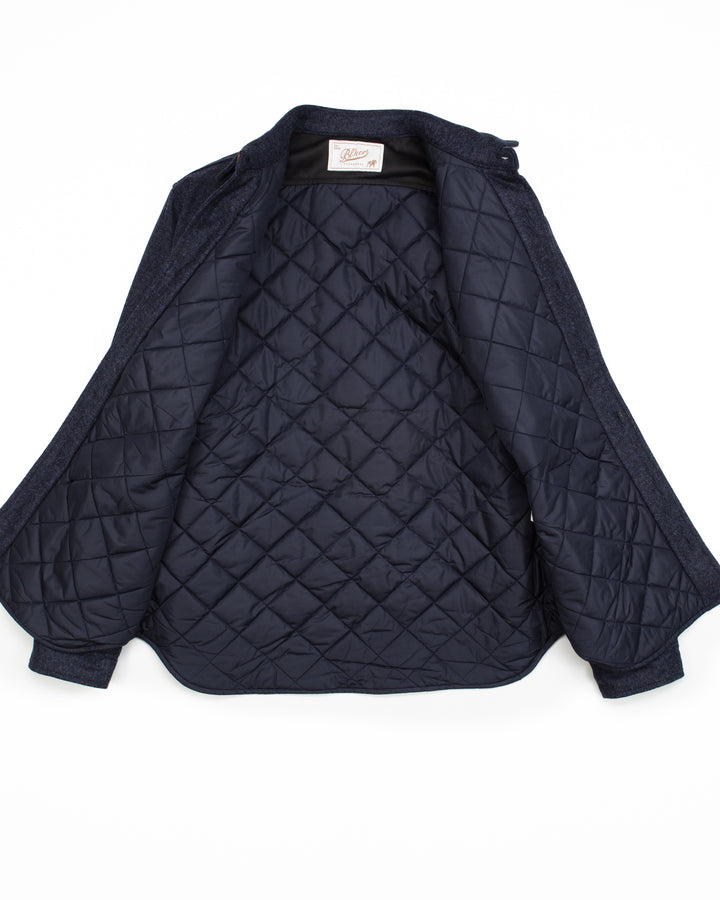The Hunter Lined Overshirt in Navy Donegal