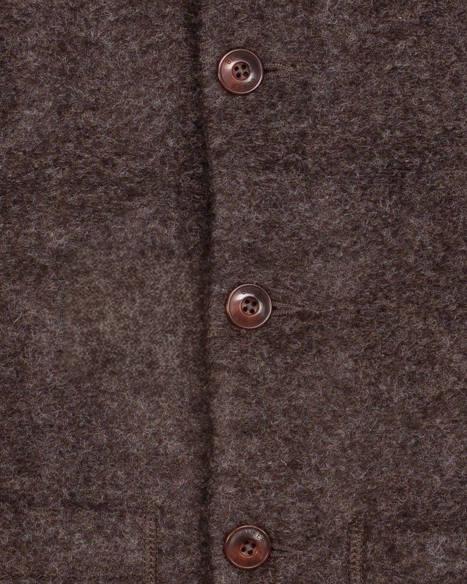 Phil Jacket in Dark Brown Wool
