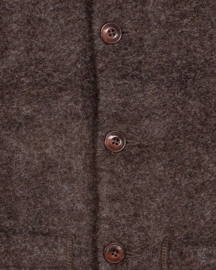 Phil Jacket in Dark Brown Wool