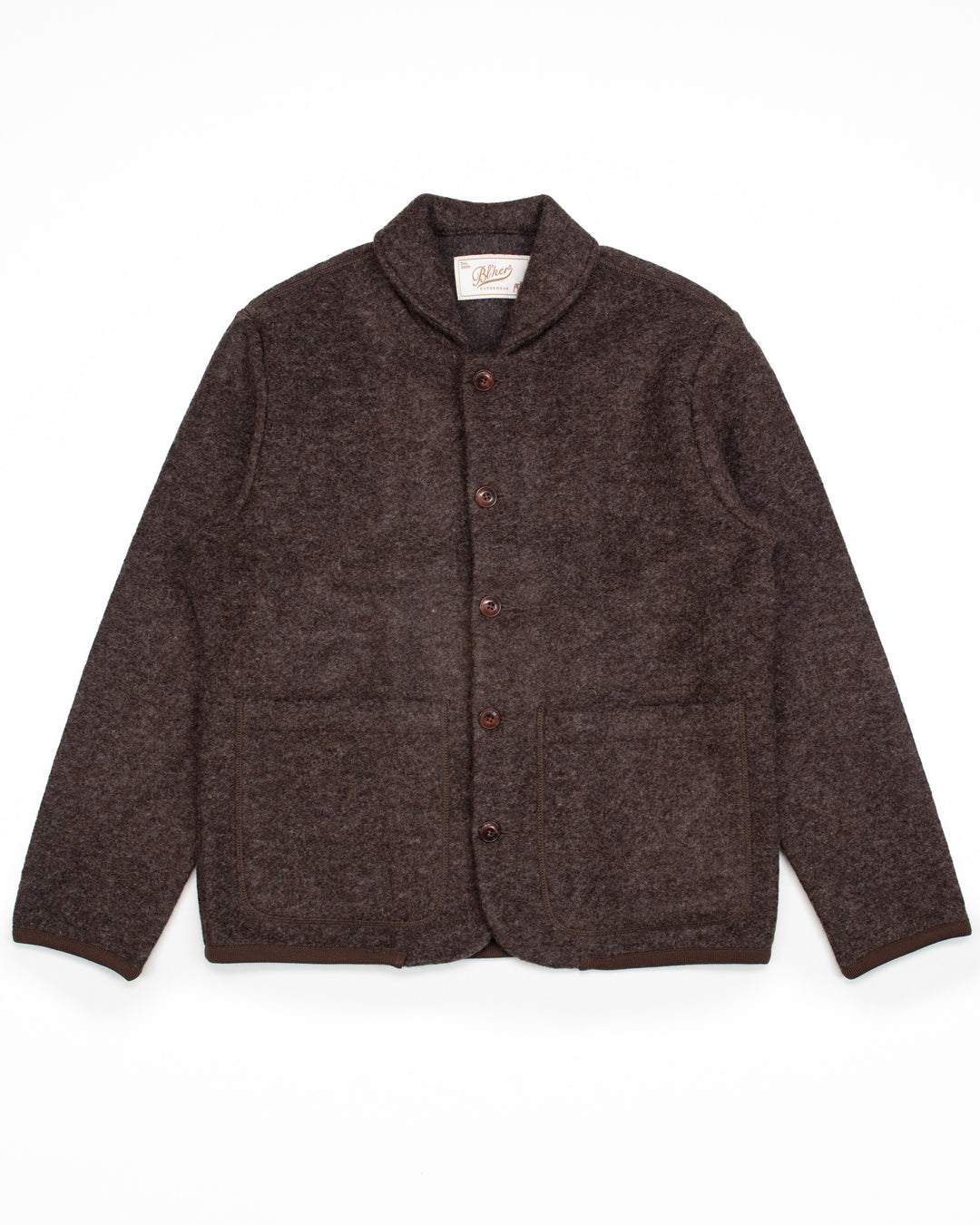 Phil Jacket in Dark Brown Wool