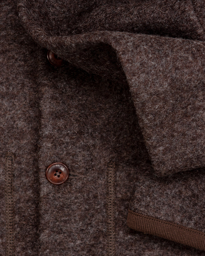 Phil Jacket in Dark Brown Wool