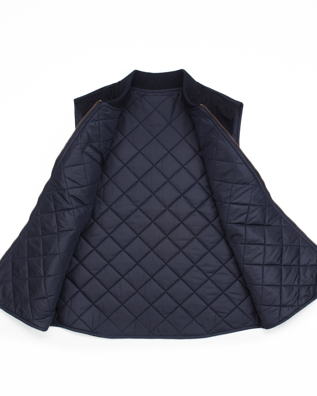 The Owl Reversible Vest in Navy Wool