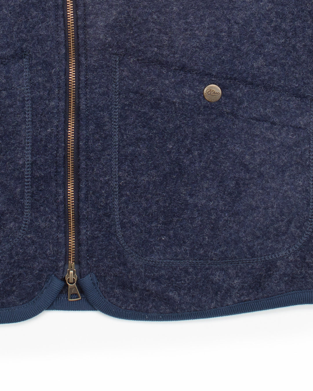 The Wolf Vest in Indigo Wool