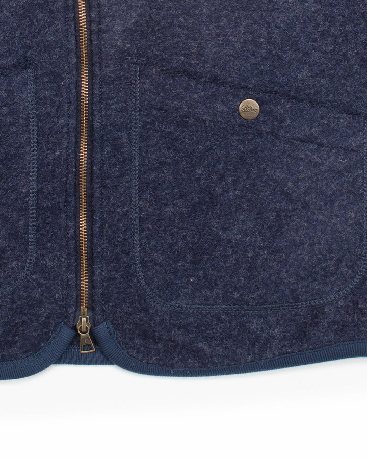 The Wolf Vest in Indigo Wool