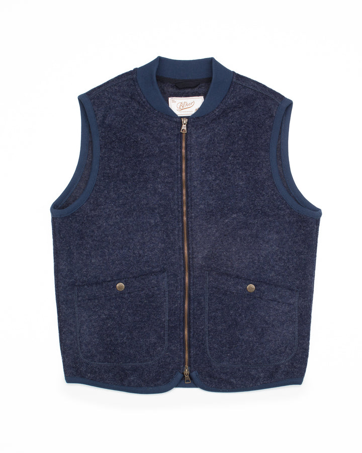 The Wolf Vest in Indigo Wool