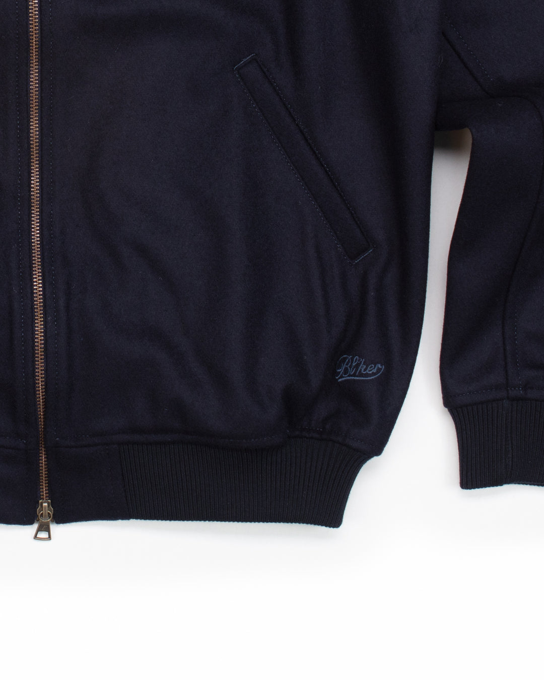 Bomber in Navy Wool
