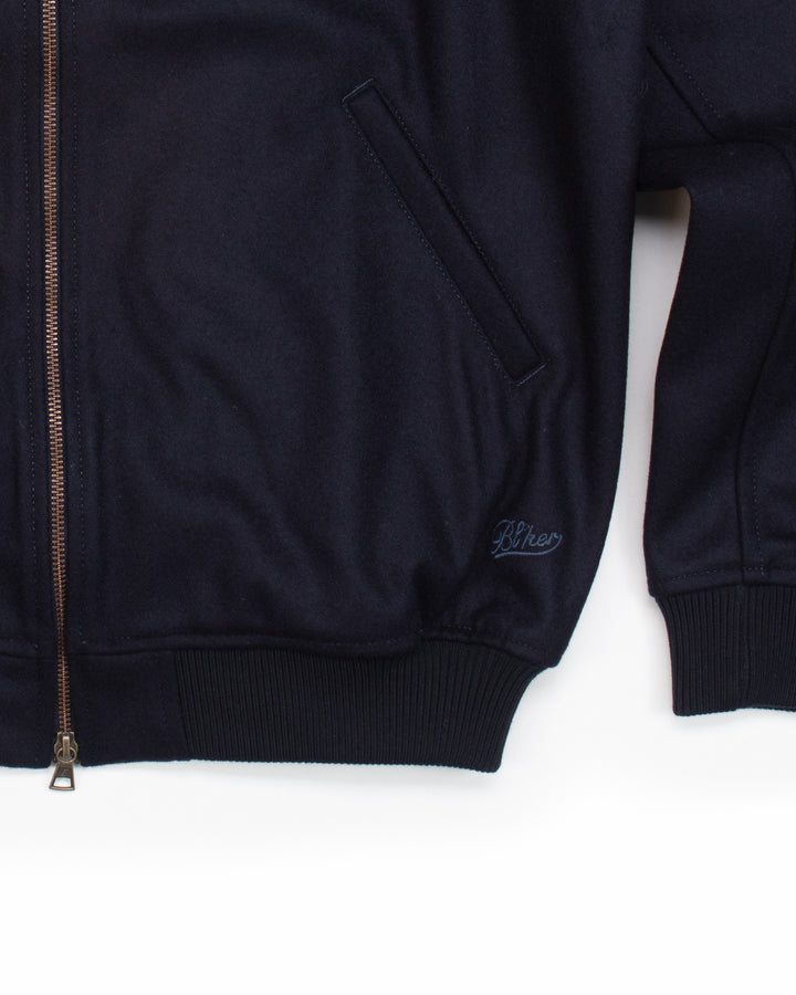Bomber in Navy Wool