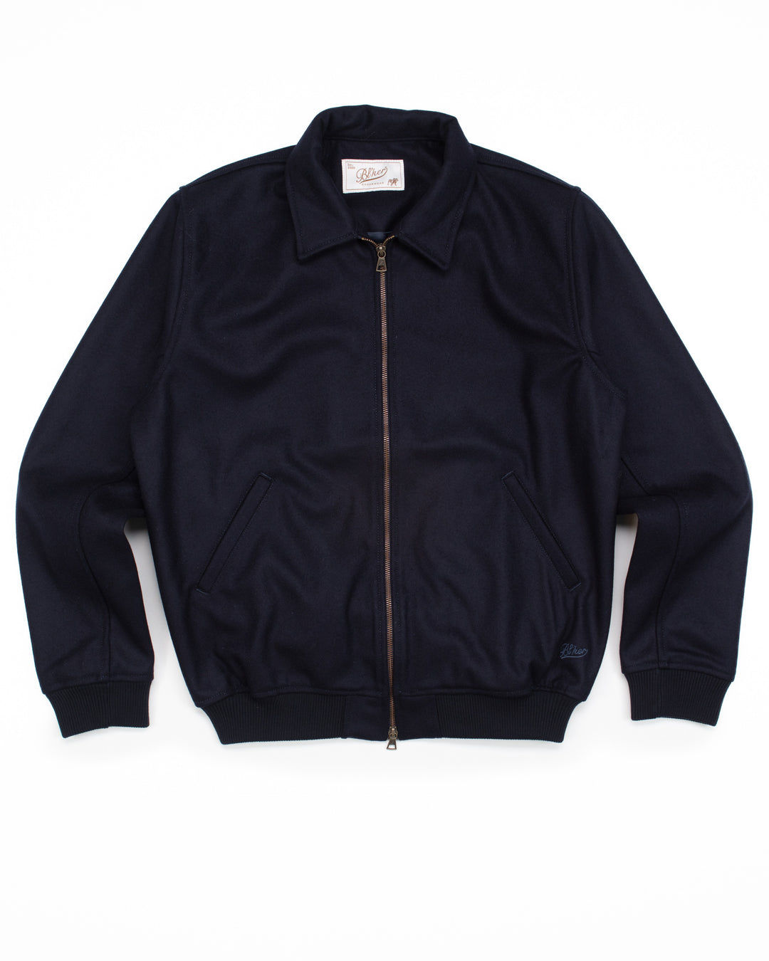 Bomber in Navy Wool