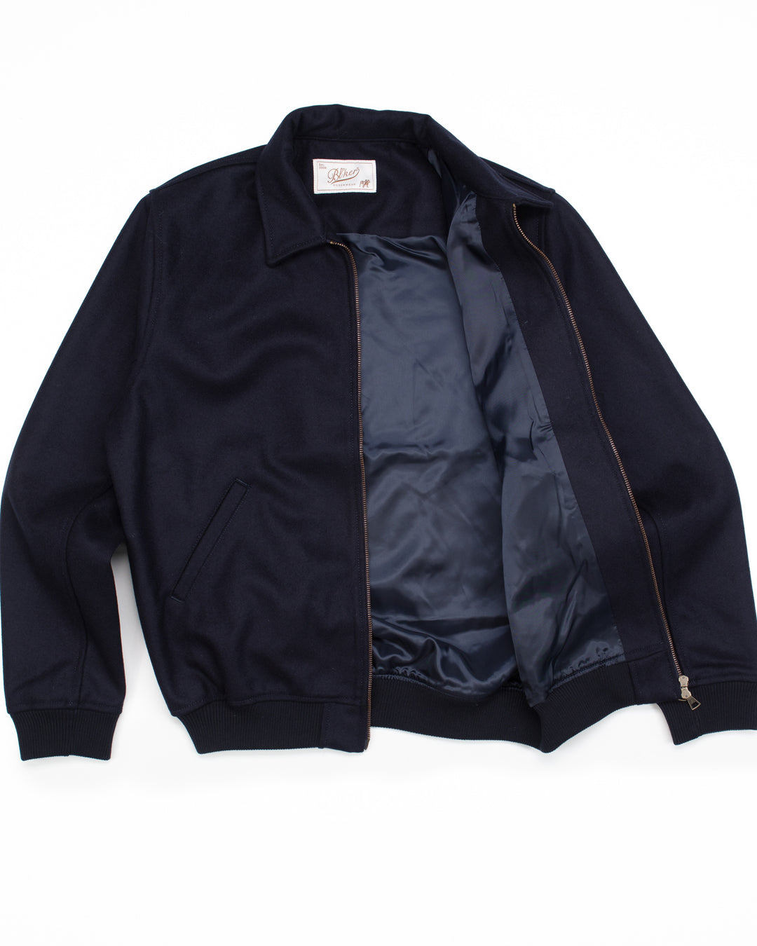 Bomber in Navy Wool