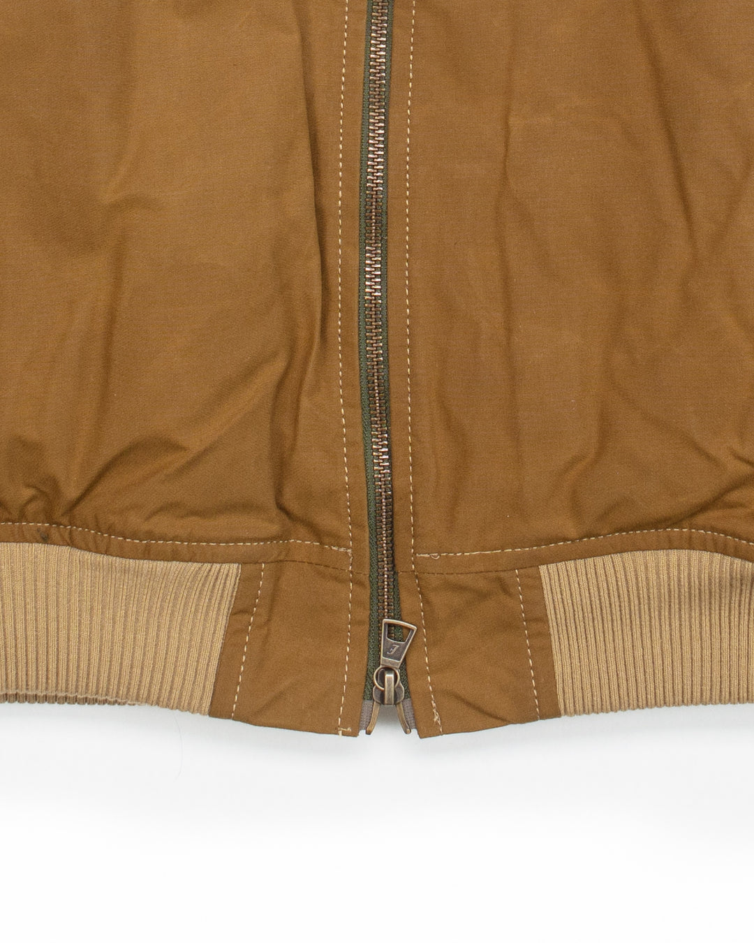 Bomber in Khaki Waxed Canvas