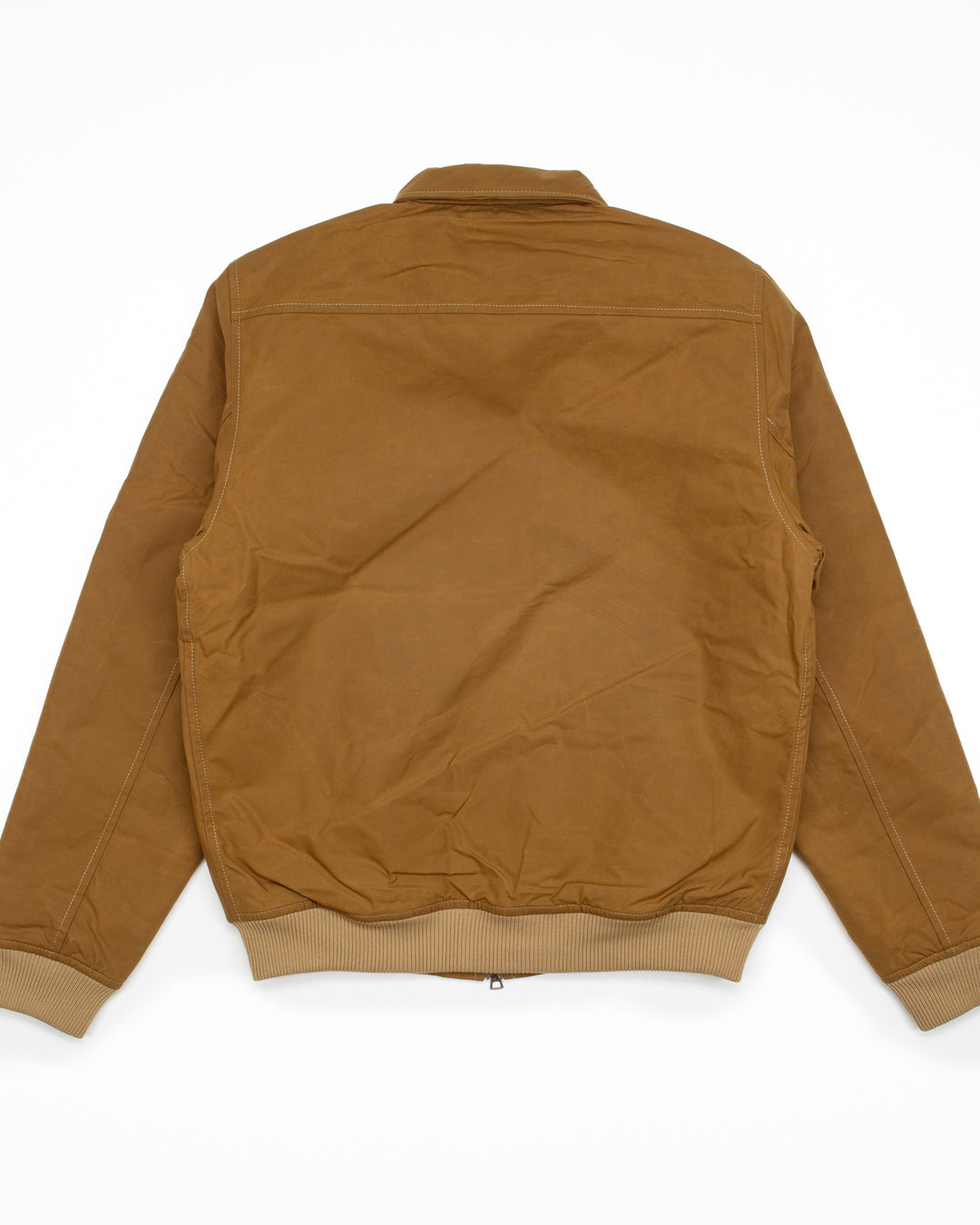 Bomber in Khaki Waxed Canvas