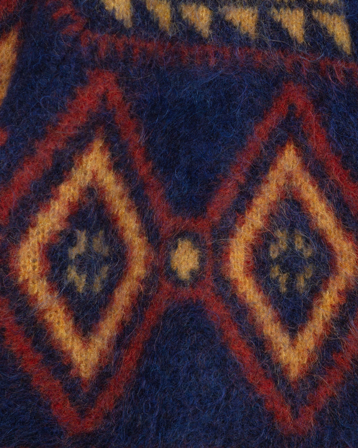 The Shawl Collar Jacket in Blue Diamond Mohair