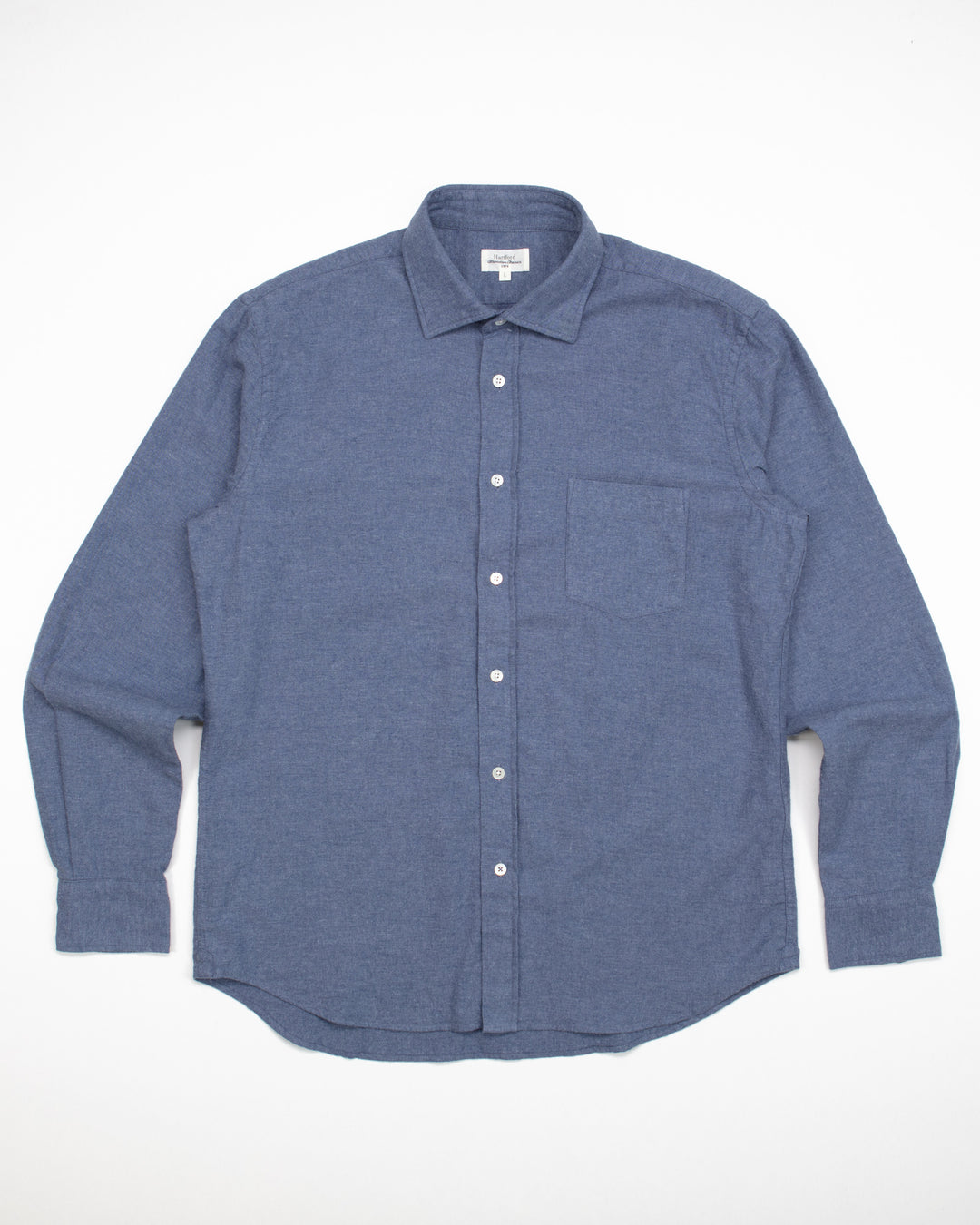 Paul Shirt in Denim Blue Flannel
