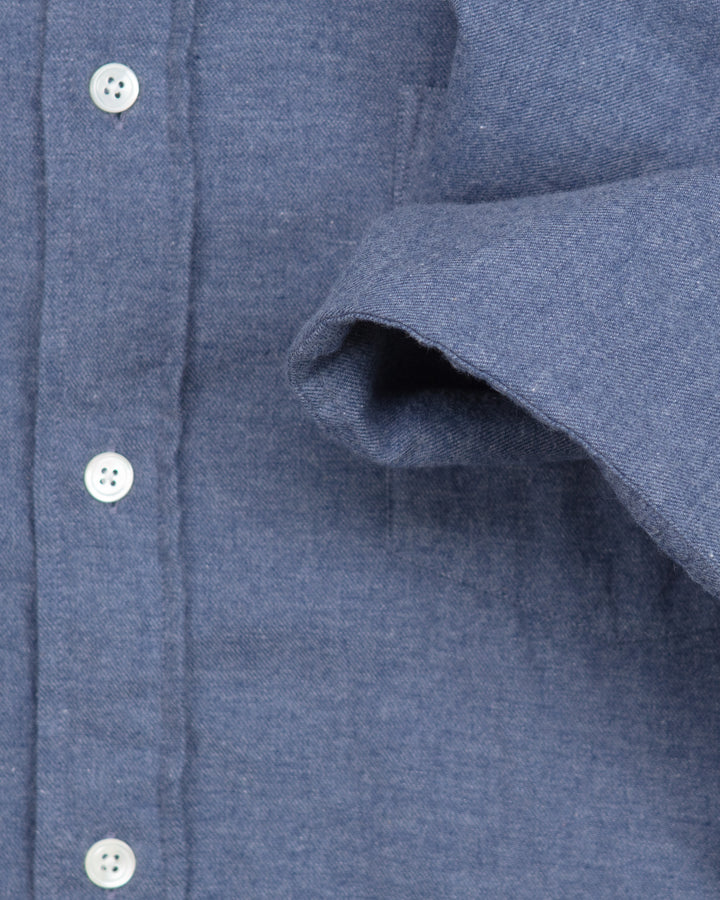 Paul Shirt in Denim Blue Flannel