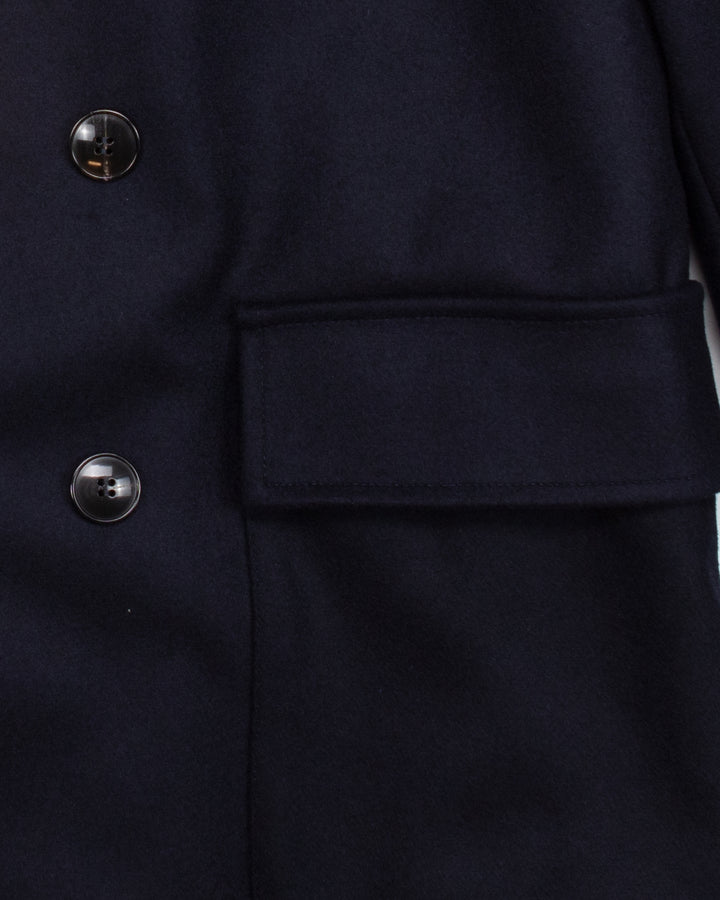 Sher Coat in Navy Wool
