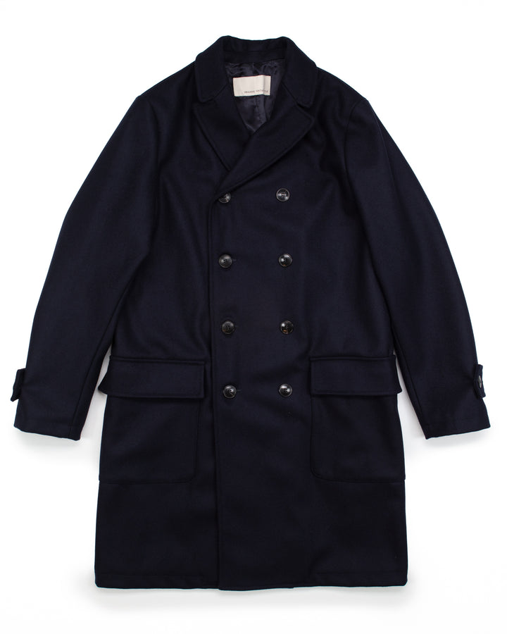 Sher Coat in Navy Wool