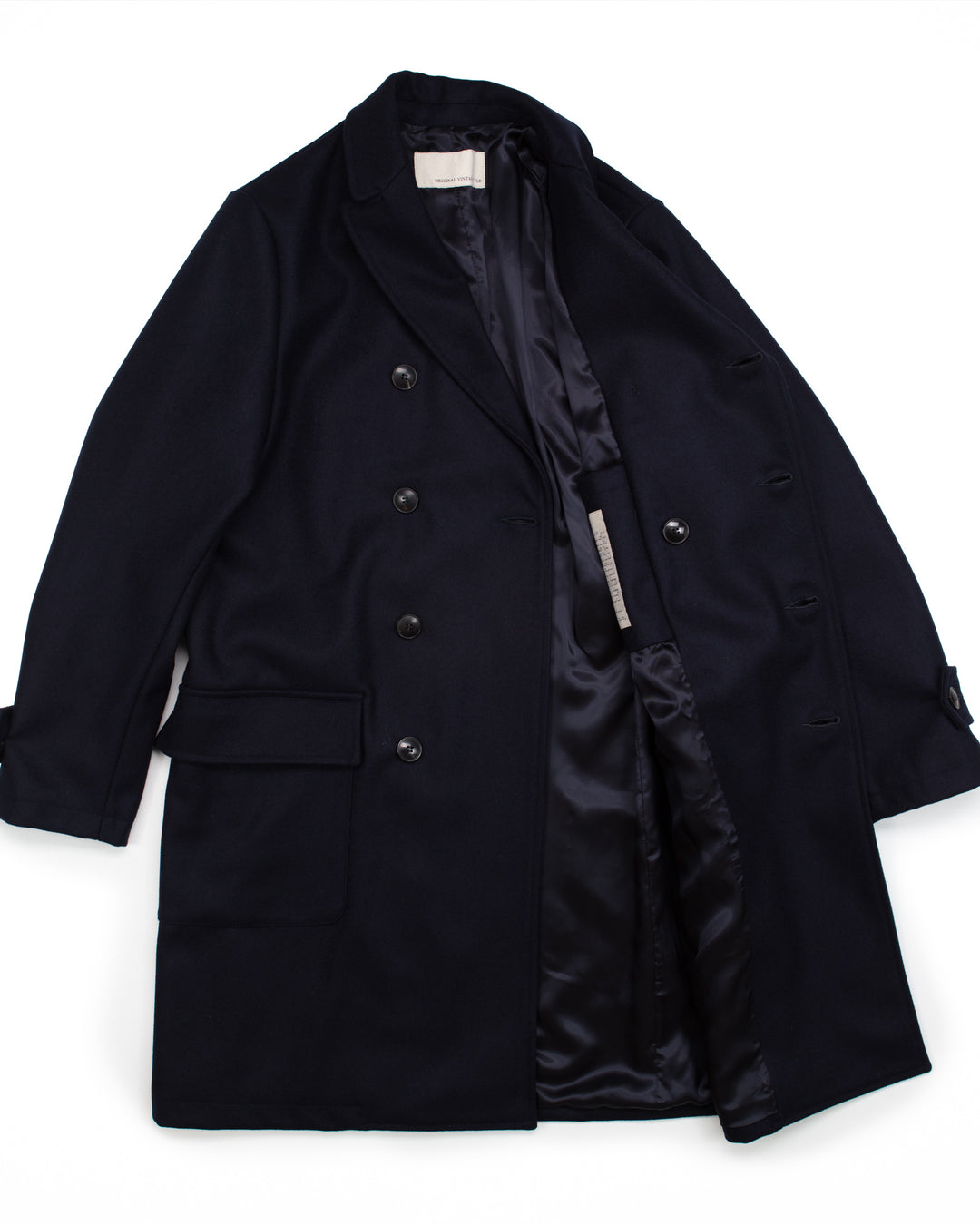 Sher Coat in Navy Wool
