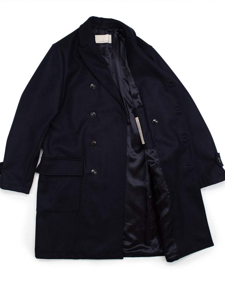Sher Coat in Navy Wool