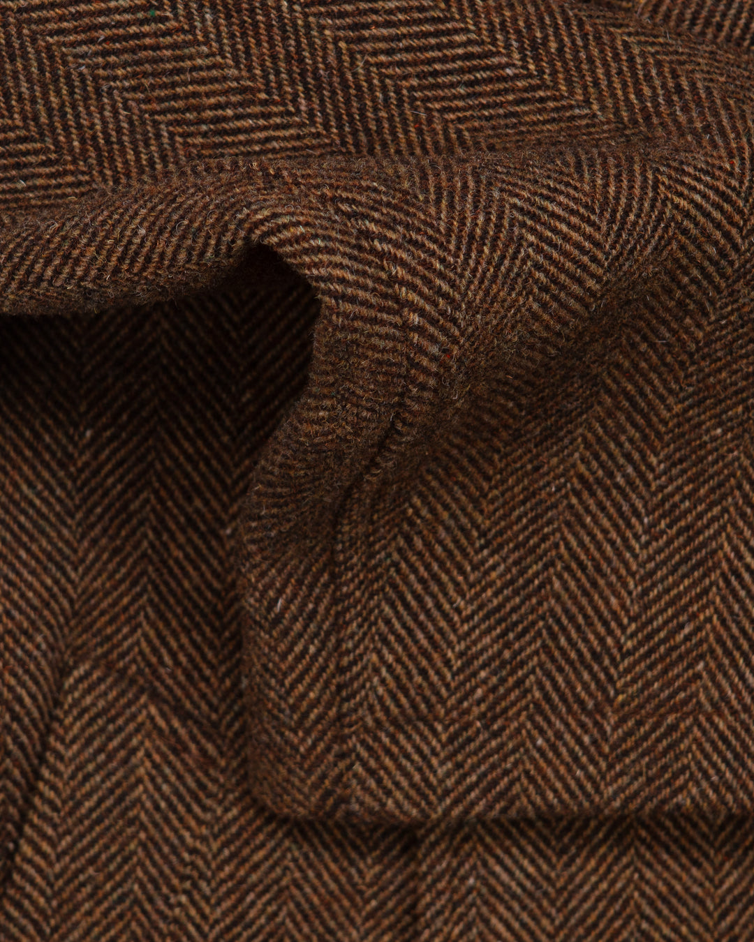 The Porto Coat in Brown Herringbone Wool