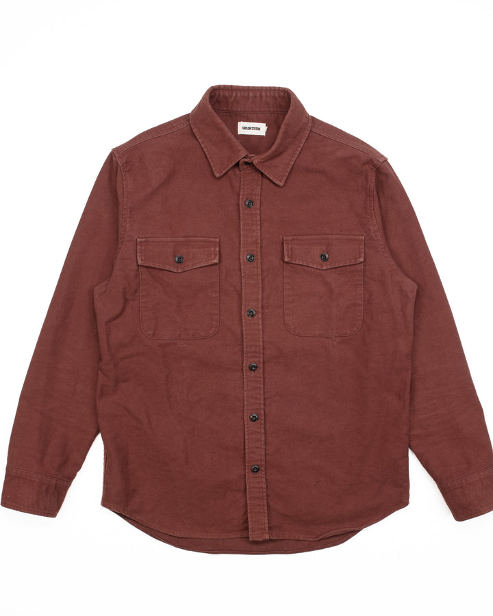 The Maritime Shirt in Cherry Moleskin #1832