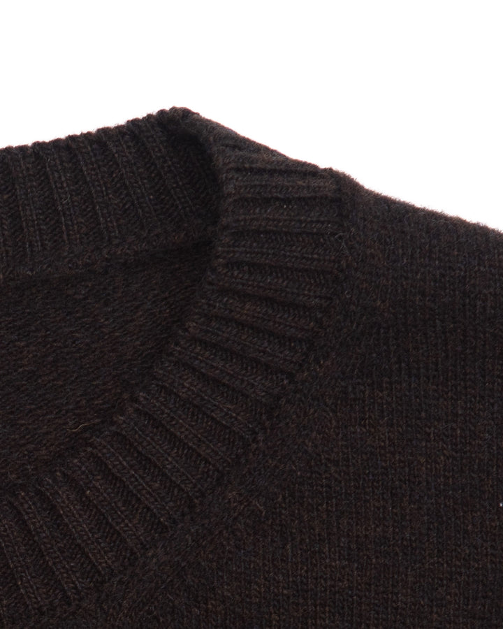 The Gable Sweater in Dark Brown