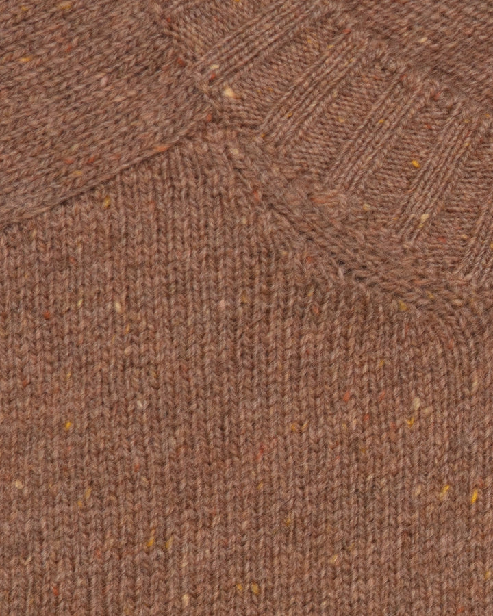 The Colby Sweater in Tan Donegal