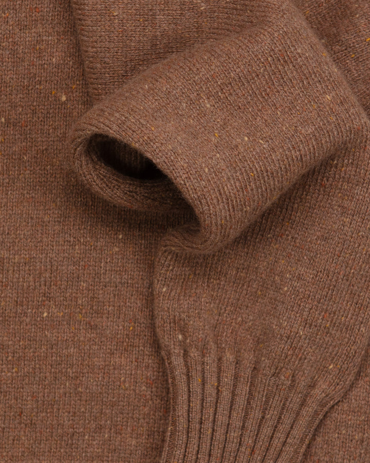 The Colby Sweater in Tan Donegal