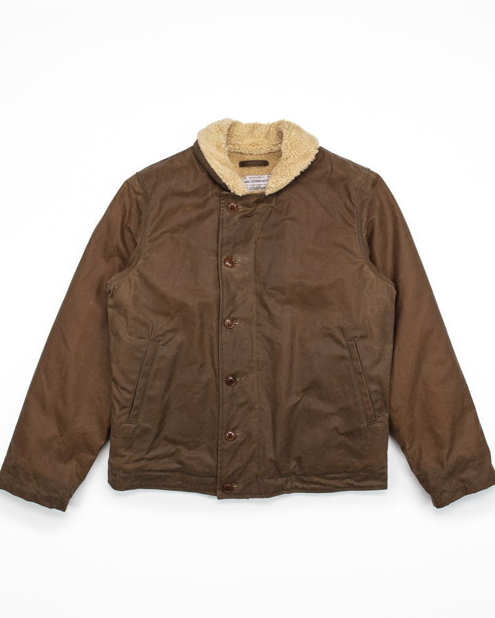 Wilson Deck Jacket in Brown Waxed Canvas