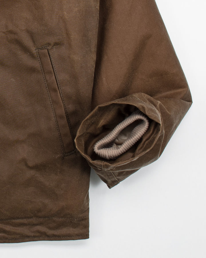 Wilson Deck Jacket in Brown Waxed Canvas