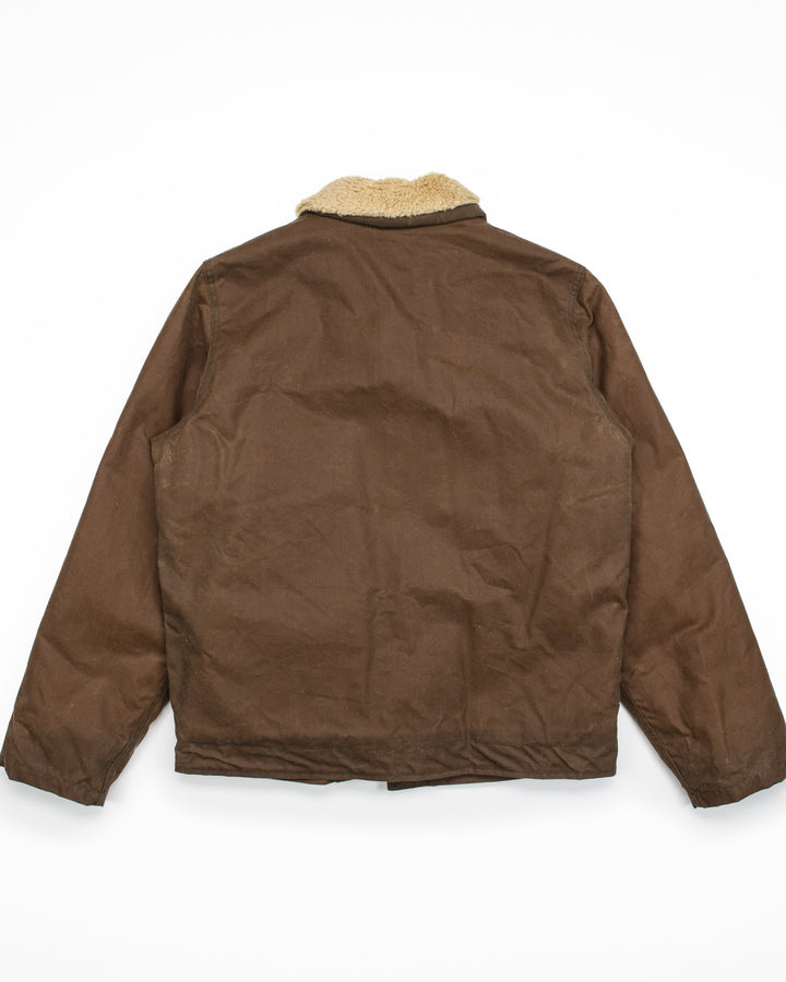 Wilson Deck Jacket in Brown Waxed Canvas