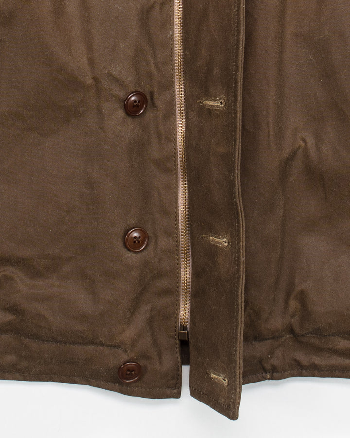 Wilson Deck Jacket in Brown Waxed Canvas