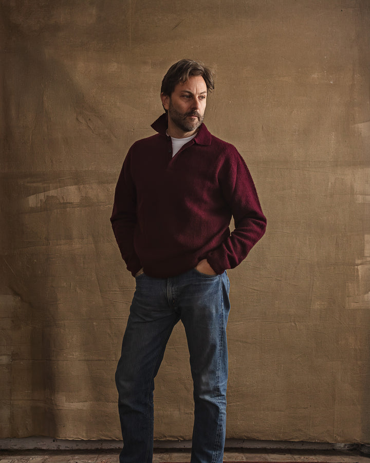 The Truman Sweater in Bordeaux