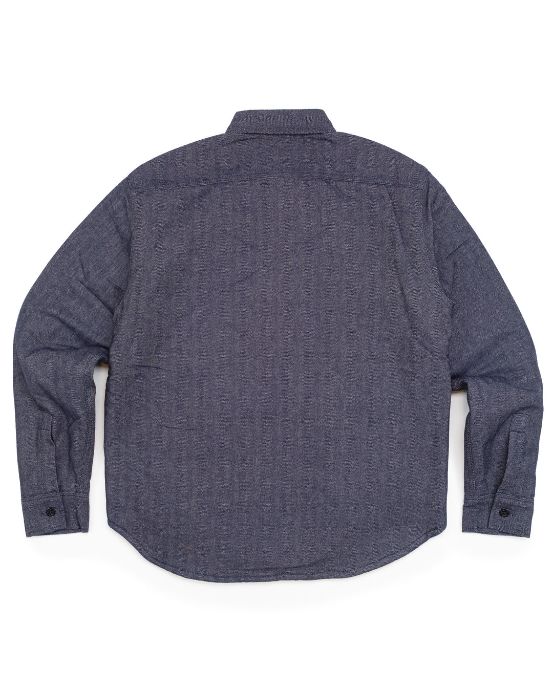 Padded CPO Overshirt in Blue Herringbone