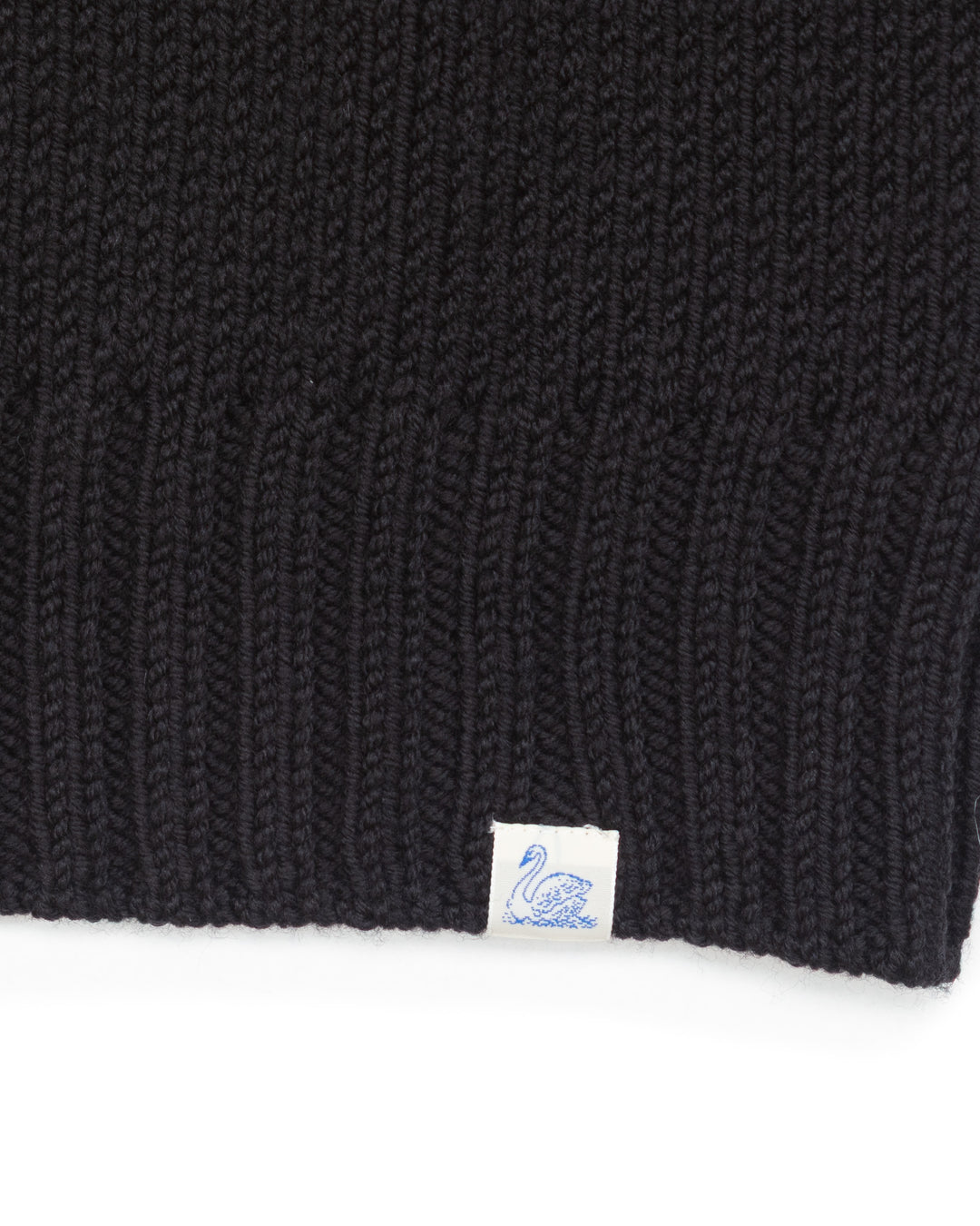 Chunky Merino Wool Sweater in Deep Black